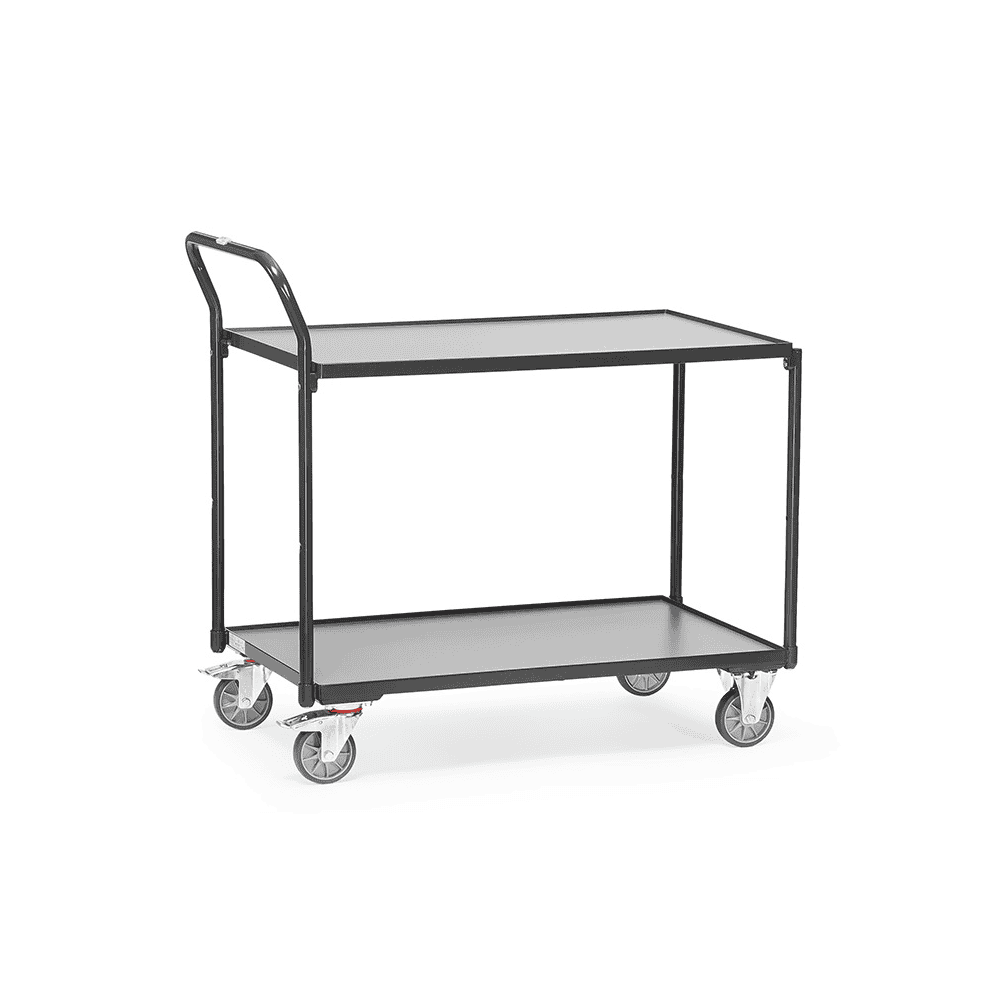 Leichter Tischwagen "GREY EDITION", mit 2 Böden aus Holz