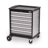 Mobiler Werkstattwagen maxmobile 2, R 24-16, RAL 7035 mit 6 x 100 mm Schubladen