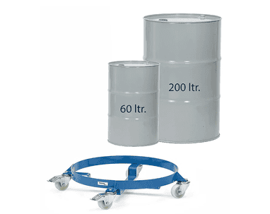 Fassroller für 60 oder 200 Liter Fässer, Gesamttragkraft 250 kg
