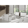 Table de réunion bistrot Noah, 1300 x 680 x 728 mm, blanc