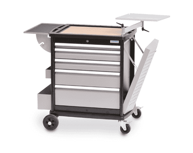 Bedrunka+Hirth Mobiler Werkstattwagen maxmobile 2, R 24-16, RAL 7035 mit 5 Schubladen