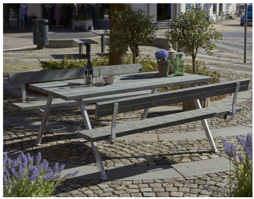 PLUS Alpha Ensemble de mobilier de jardin ReTex, longueur 177 cm, disponible en plusieurs modèles