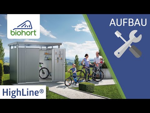 Biohort Gerätehaus HighLine®, in 3 Farben, 7 Grössen, Standard-/Doppeltüre
