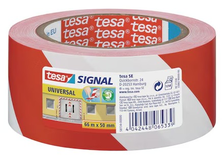 Signal Markierungsband Tesa 58133, PP, 50 mm x 66 m, in 2 Farben