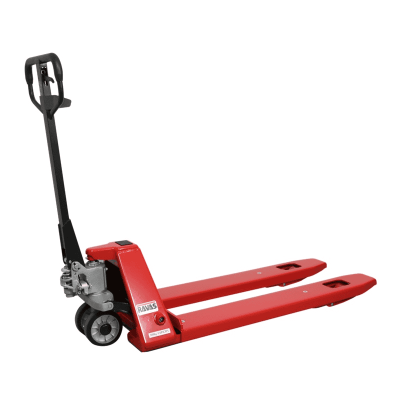 RAVAS Handhubwagen iPT Essential / Palettrolli mit Waage, Tragkraft 2000 kg, Anzeigeschritt 0,5 - 1 kg