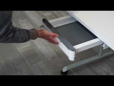 Unterbauschublade Smart Office für Schreibtische, abschliessbar, weiss, 430 x 410 x 70 mm