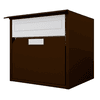 Huber Boîte aux lettres Alu 300 en aluminium avec façade plate, à fixation murale, disponible en plusieurs modèles
