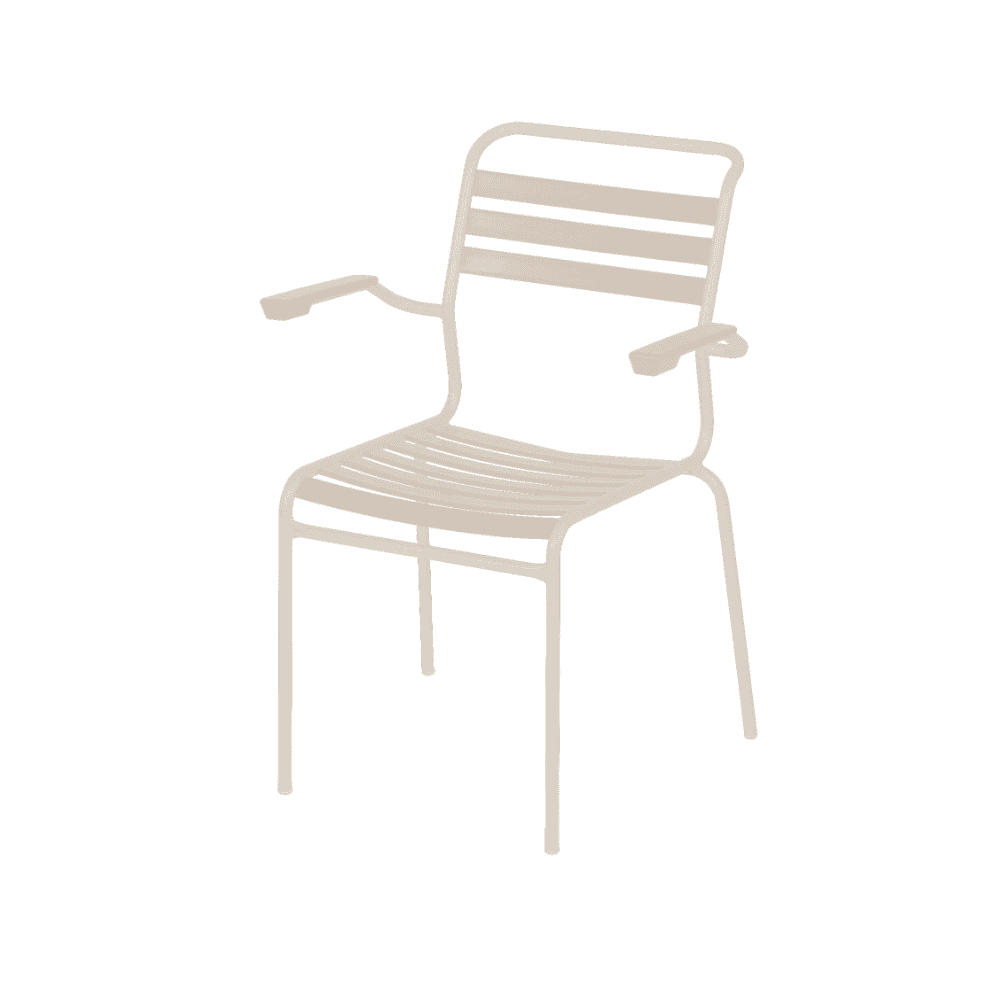Schaffner Chaise de jardin de jardin SÄNTIS, revêtement par poudre, en diverses exécutions