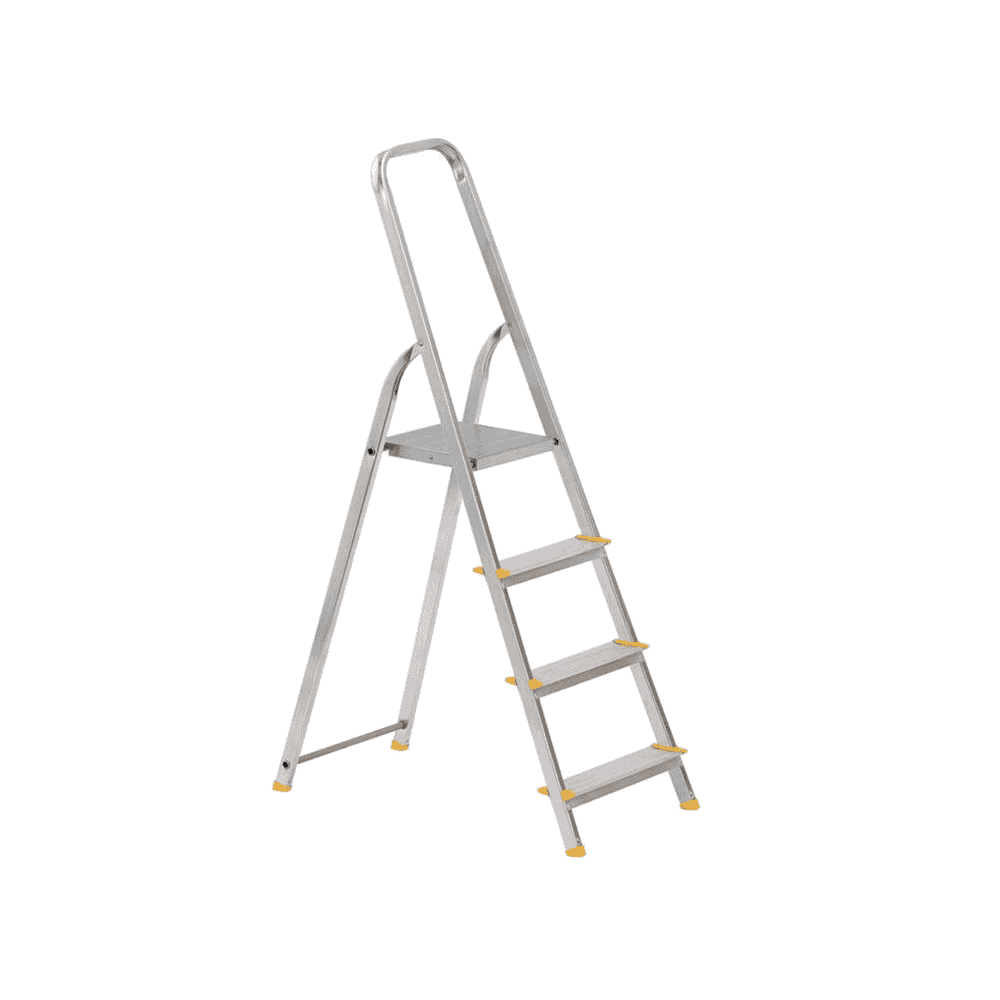 Escabeau ménager avec plate-forme, 4 marches