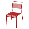 Schaffner Chaise Spaghetti Säntis sans accoudoirs, en tube d'acier galvanisé et revêtu, disponible en plusieurs versions