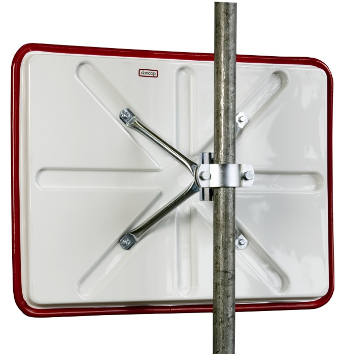 Miroir routier TM-I avec cadre rouge