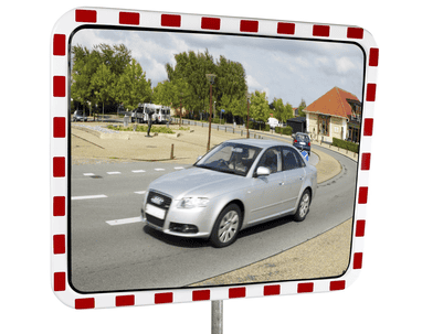 Verkehrsspiegel TM mit rot-weisser Umrandung