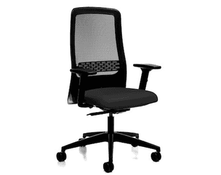 Chaise de bureau Prosedia 172II, dossier haut en résille, noir