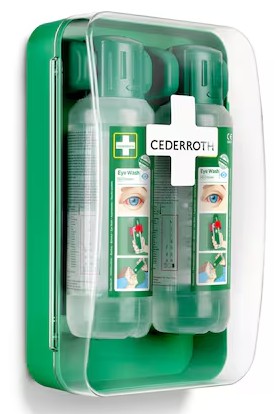 Support mural, Cederroth Eye Wash Cabinet 51011040, avec 2 x solution de rinçage oculaire