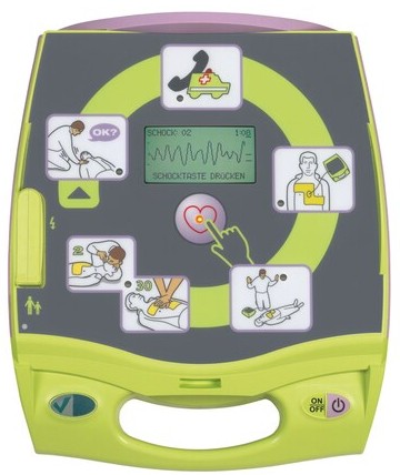Défibrillateur AED Plus 5100-3000, affichage ECG, mode d'emploi en italien