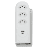 Steffen Steckdosenleiste CLAMP, 3 x T13, USB-A, USB-C, Kabel 1.5 m, weiss