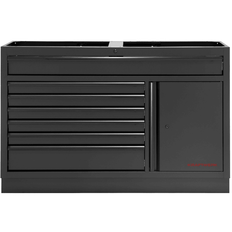 KRAFTWERK MOBILIO Schubladenschrank mit 7 Schubladen, 1-Türig, BxTxH 1360 x 458 x 910 mm