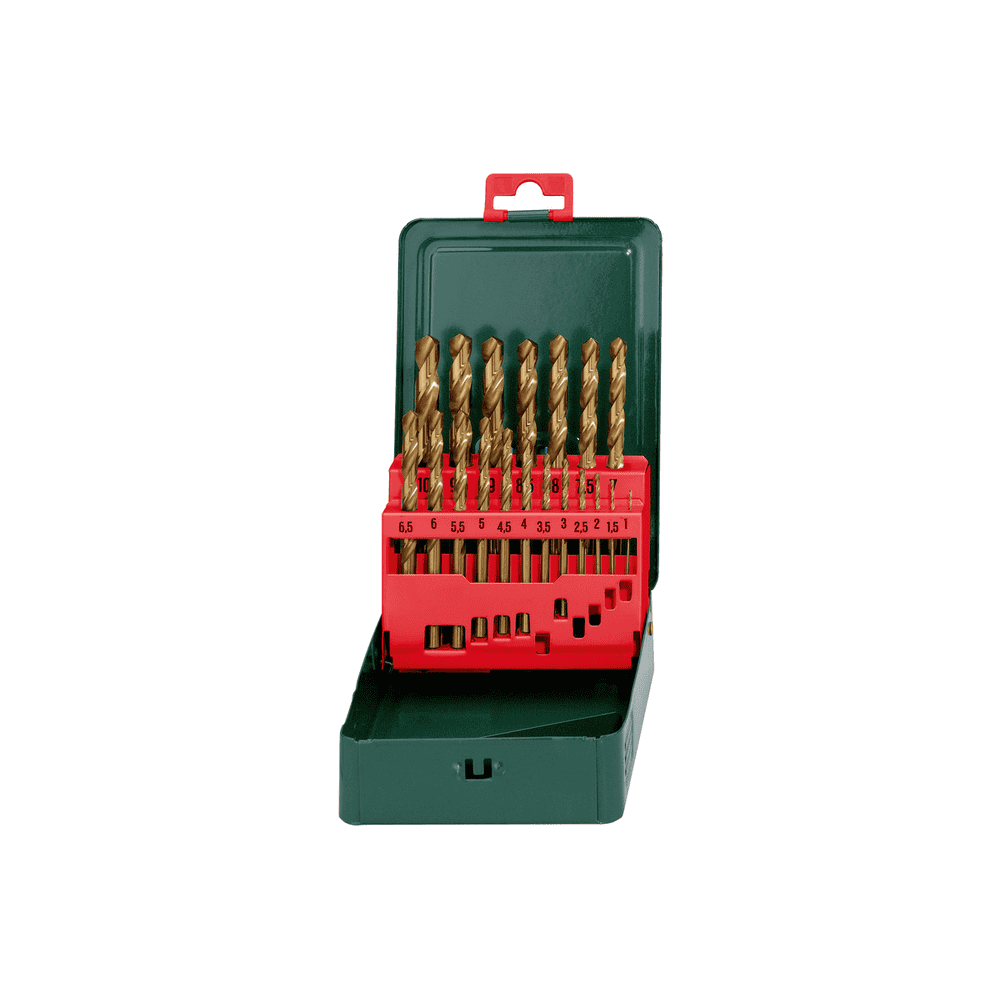 Metabo HSS-Metallbohrer-Kassette "SP", HSS-TiN, 19-teilig