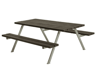 PLUS Alpha Ensemble de mobilier de jardin RePlast, noir, disponible en plusieurs modèles
