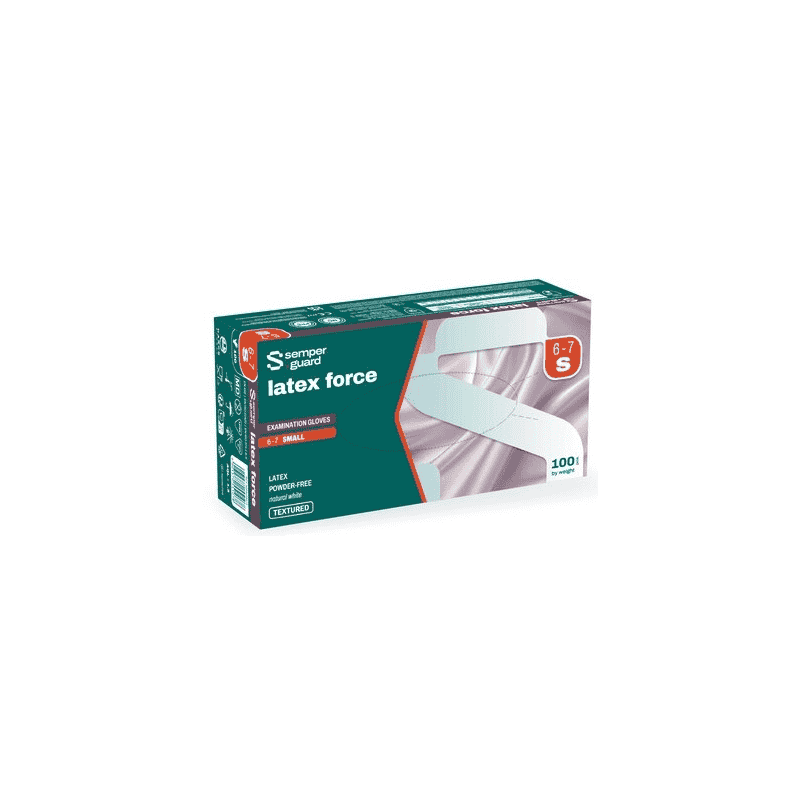 Gants jetables Semperguard latex force, non poudrés, paquet de 100 pièces