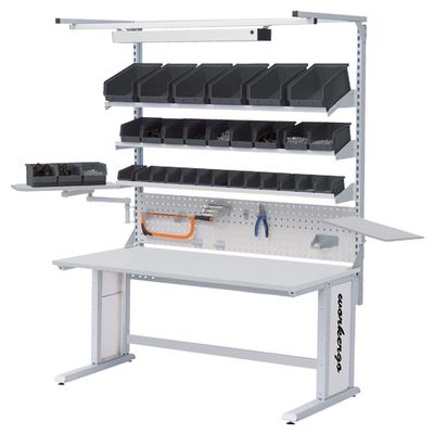Bedrunka+Hirth ESD Werkbank mit Multi-Wand-Aufbau, höhenverstellbar, BxT 1500 x 750 mm