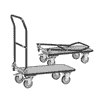 Chariot de transport pliable | charge utile 250 kg | différentes tailles de plate-forme 