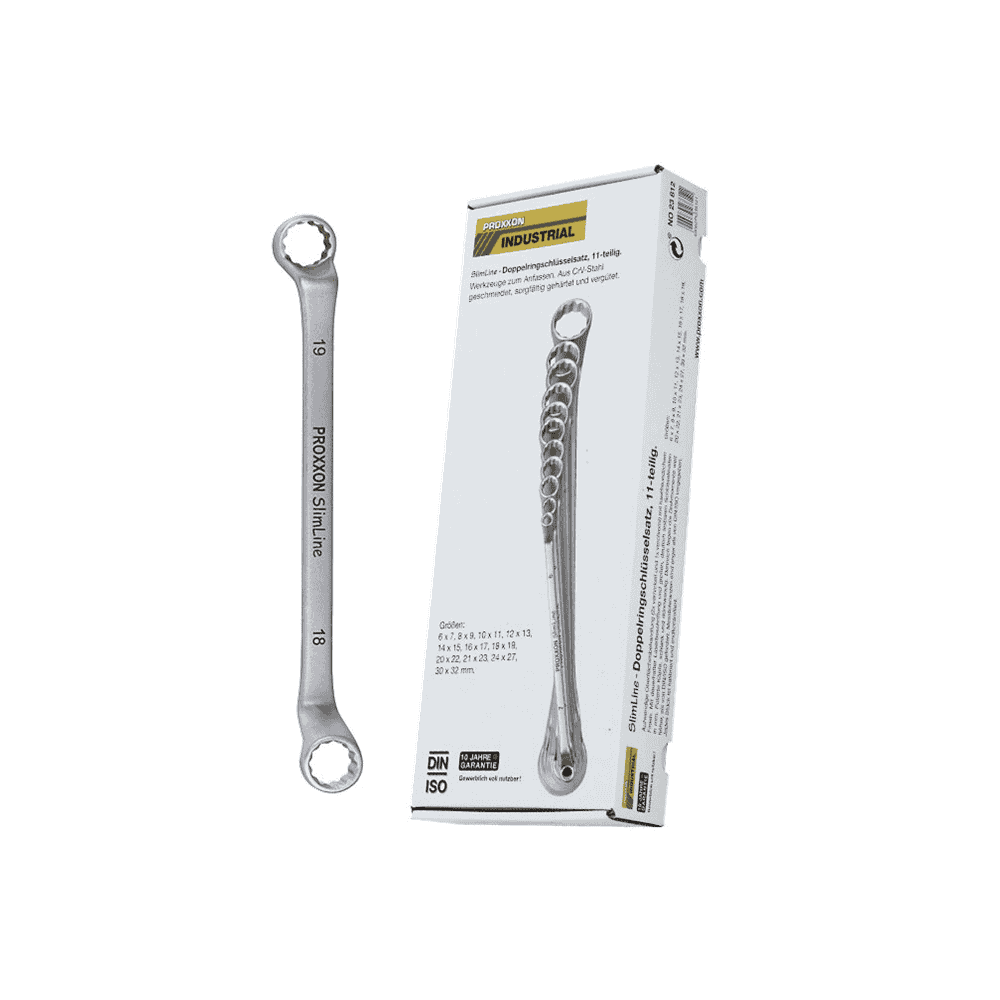 Proxxon SlimLine Jeu de clés polygonales doubles, 6 - 32 mm, 11 pièces