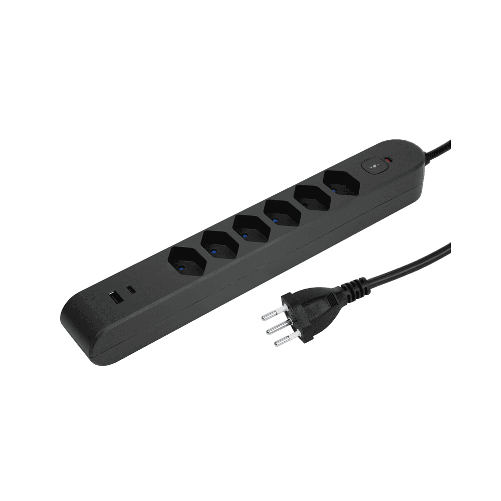 Steffen Steckdosenleiste IQ PRO, T13 Steckdosen, 1 x USB-A (18W), 1 x USB-C PD (20W), 10 A, IP20, 3 m Kabel, diverse Ausführungen