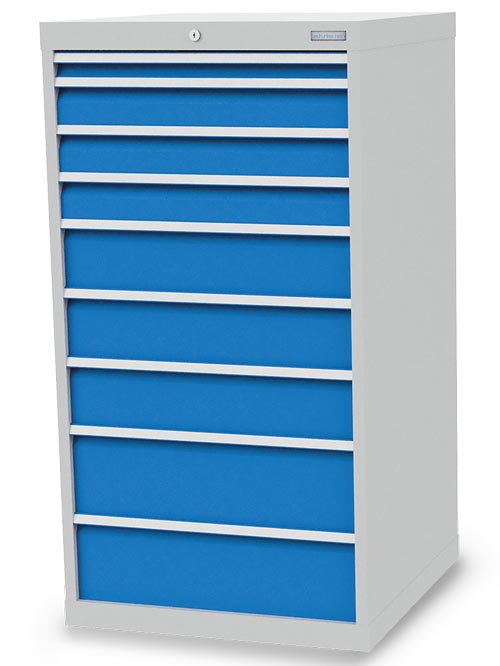 Bedrunka+Hirth Schubladenschrank, Tiefe 736 mm, R 24-24, Schubladenanzahl 9