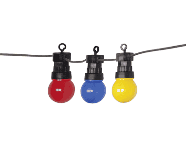 Steffen GardenLine LED Party-Lichterkette, mit Leuchtmittel - farbig, 10.5 m, 10 x 0.3 W, IP55