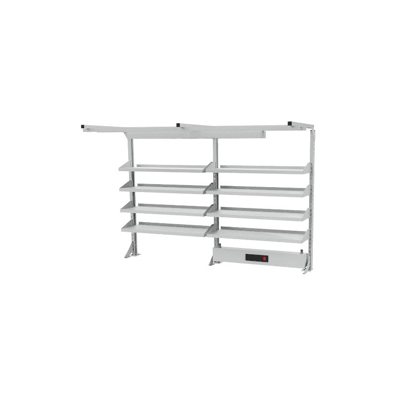 Bedrunka+Hirth Multi-Wand-Aufbau mit Fachboden, 2000 x 1250 mm, zwei Ausführungen