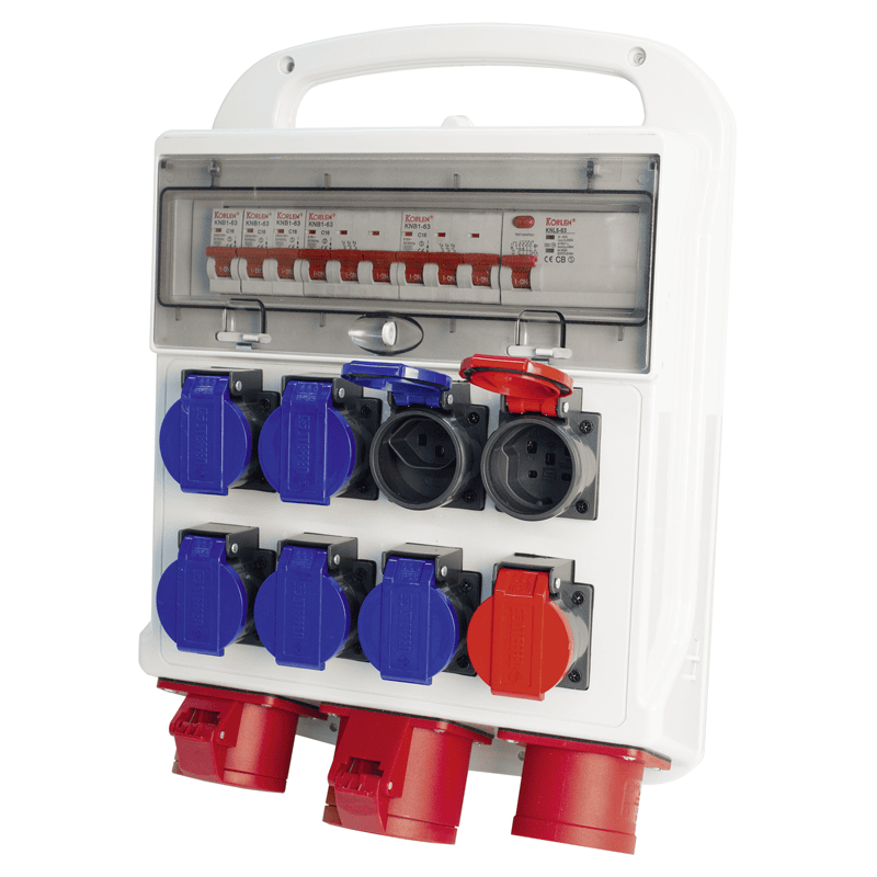 Steffen Distributeur de courant de chantier 32 A, 10 prises de courant, IP44 / IP55