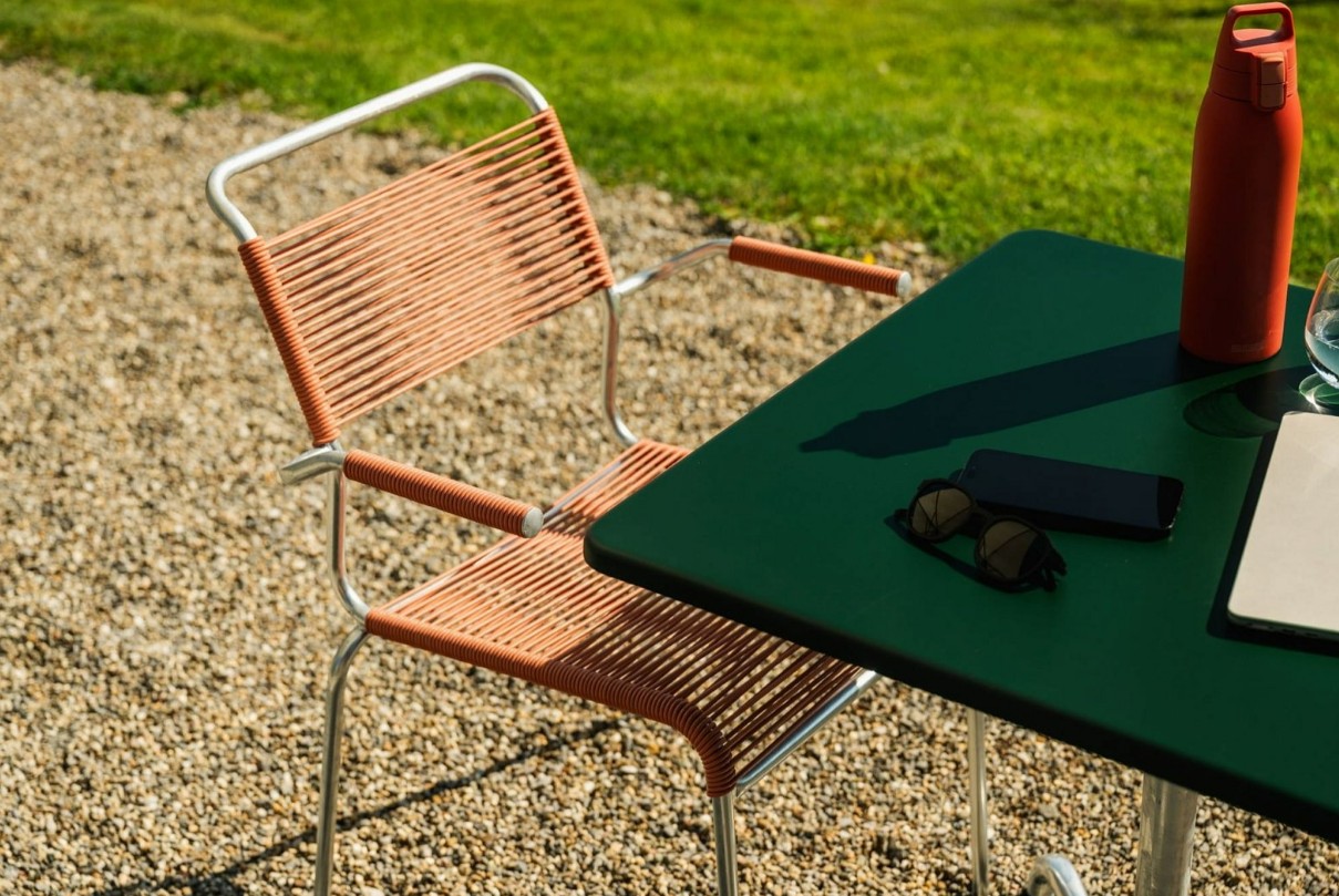 Schaffner Chaise de jardin Spaghetti Säntis avec accoudoirs, disponible en plusieurs versions