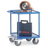 Fetra Tischwagen mit Stahlblech-Wannen, Gesamttragkraft 500 kg, 737 x 609 x 860 mm