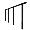 PLUS Pergola simple, noir RAL 9005, modèle 3, L x P x H 6640 x 90 x 2170 mm