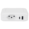 Steffen Station de recharge IQ, 1 x T13, 1 port USB-A (36 W), 1 port USB-C PD (45 W), 10 A, IP20, câble de 1.5 m, en deux couleurs