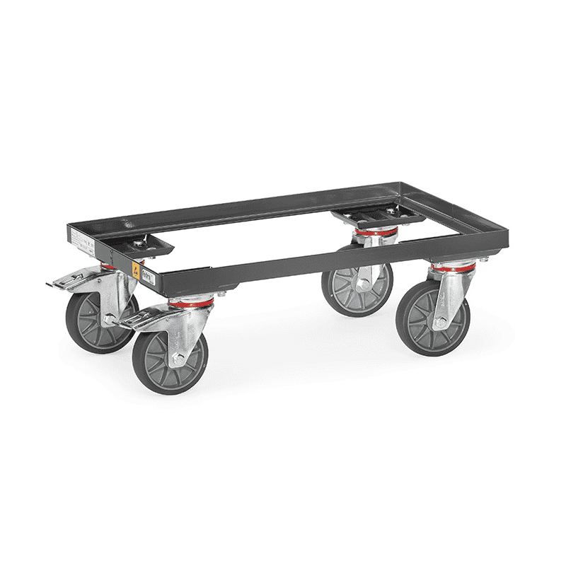 Fetra ESD-Eurokasten-Roller mit offenem Rahmen, 611 x 414 x 209 mm