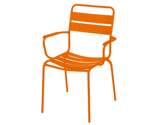 Schaffner Chaise de jardin GLARUS en métal, revêtement par poudre, disponible en plusieurs versions