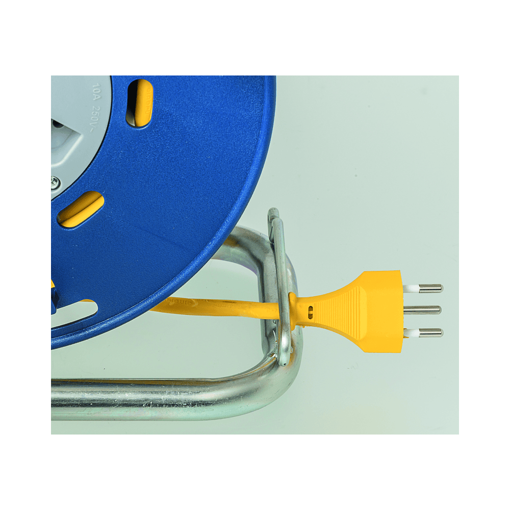 Steffen Kunststoff-Kabelrolle LOOP, 4 x T13, Td 3×1 mm², Thermoschutz, IP20, blau/grau, verschiedene Längen