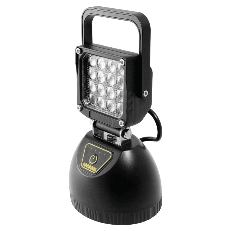 Steffen Akku-Arbeitsleuchte LED 16 W, 1300 lm, 4000K, IP65, 3-stufig, schwarz