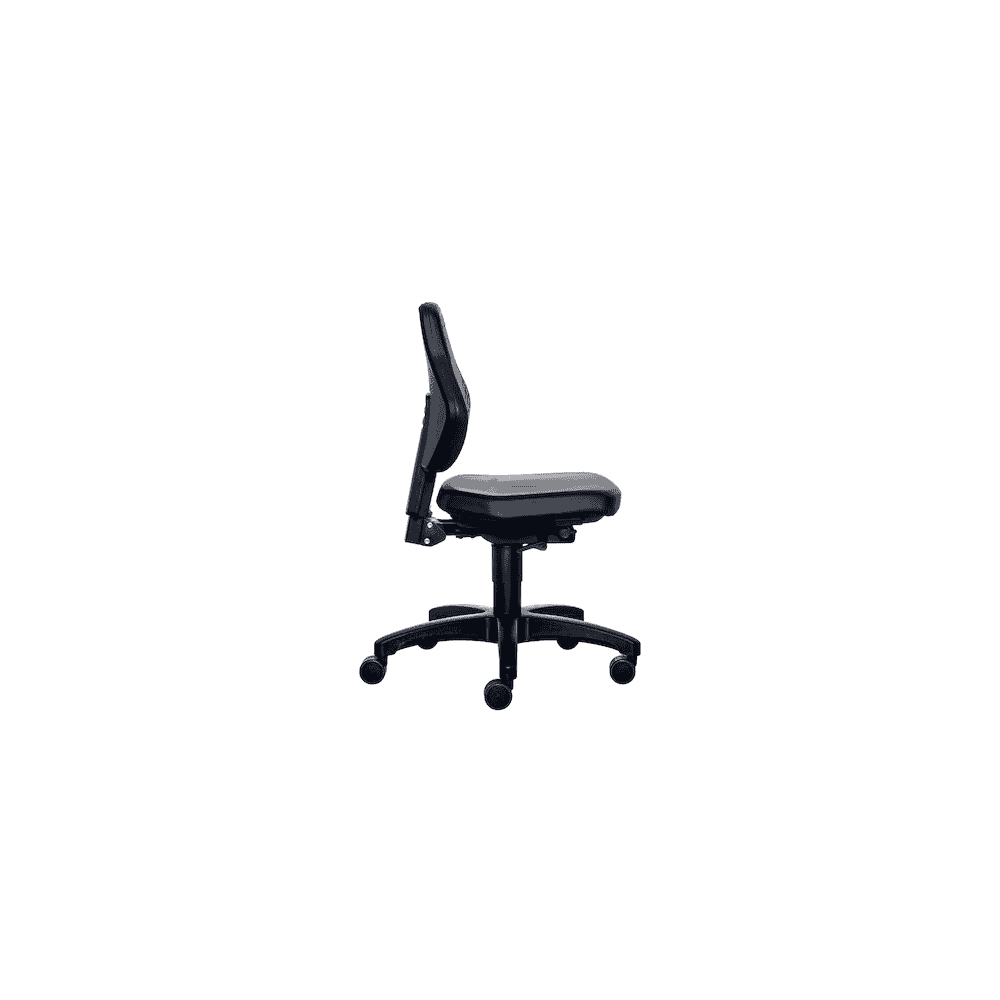Laborstuhl Bimos 9073 mit Kunstlederbezug, schwarz