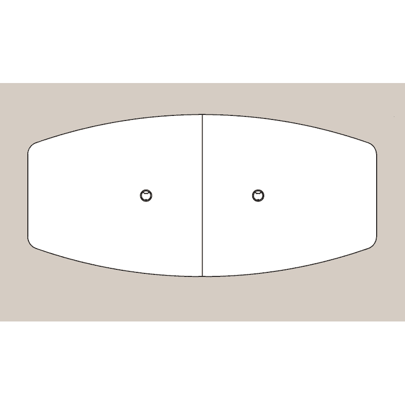 Table de conférence Beat avec pied en forme d'assiette, en divers modèles