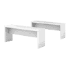 Bistro-Besprechungs-Sitzbank Noah, 1180 x 340 x 450 mm, weiss