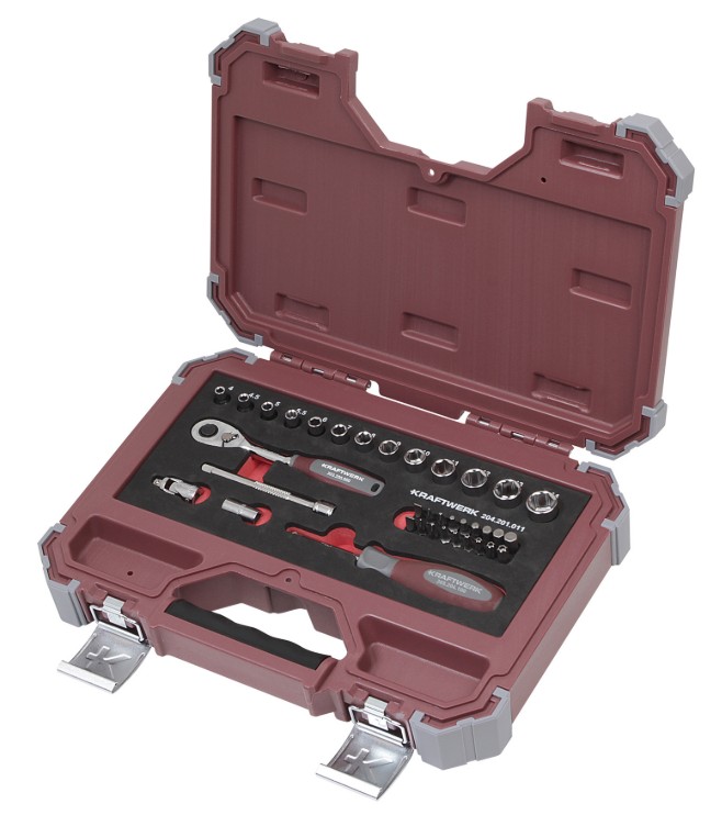 KRAFTWERK PRO LINE Werkzeugkoffer Steckschlüssel-Satz, 1/4", inkl. Werkzeug, 36-teilig