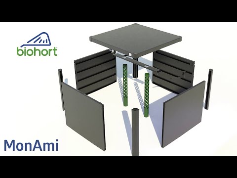 Biohort Komposter MonAmi, dunkelgrau-metallic, 1020 x 1020 x 840 mm