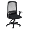 Chaise de bureau ECCON 7172, dossier haut en maille, mécanisme synchrone, noir