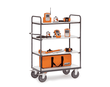 Fetra ESD-Etagenwagen mit 4 Böden, Tragkraft pro Einlegeboden 50 kg