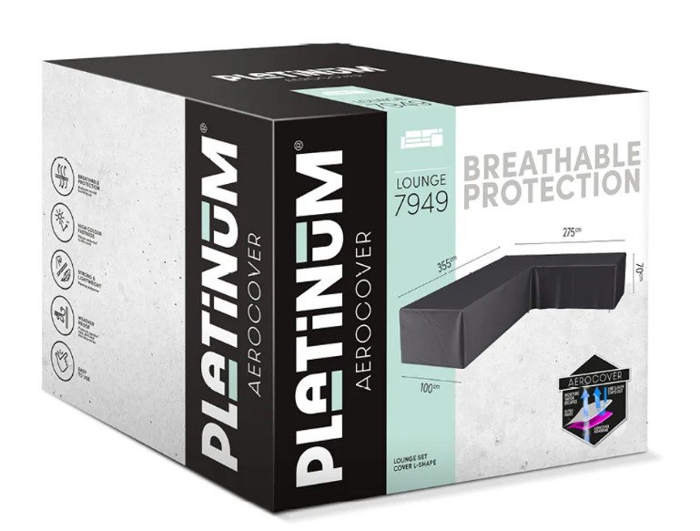 Platinum AeroCover Housse de protection Lounge en forme de L, à droite, angle de 90°, LxLxLxH 3550 x 2750 x 1000 x 700 mm