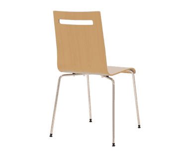 Holzschalenstuhl Elsi, aus Buchensperrholz, stapelbar, 520 x 520 x 890 mm