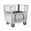 Conteneur grillagé-chariot, pour la collecte de déchets, 1270 x 1000 x 1230 mm, 1400 litres